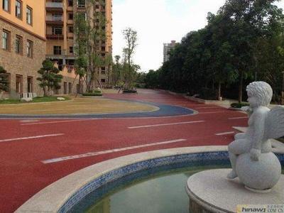 廣東云浮生態環保透水地坪與彩色壓?；炷谅访娌牧显诰坝^工程中的應用